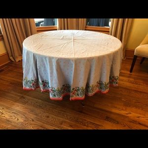 Williams Sonoma 90” Round Provence Tablecloth